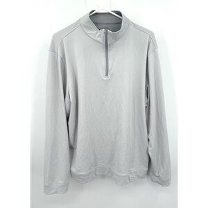 Magaschoni Men's 1/4‎ Zip Gray Long Sleeve Size XXL Pullover